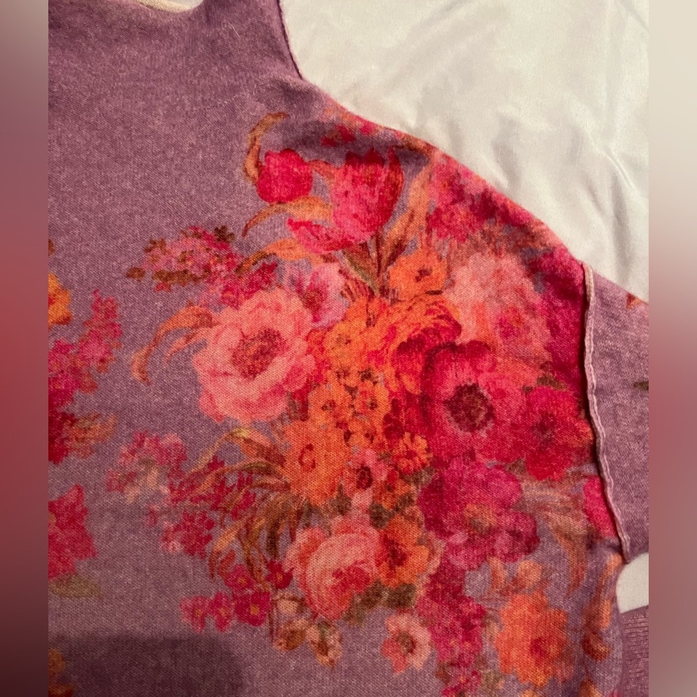 Pilcro Floral Cashmere Sweater - Picture 6 of 9